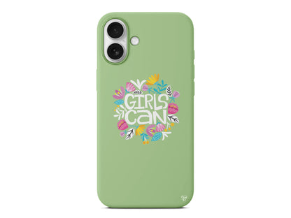 Girls Can Lansman Model İçi Kadife Silikon Telefon Kılıfı