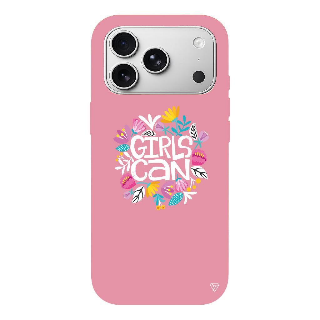 Girls Can Lansman Model İçi Kadife Silikon Telefon Kılıfı