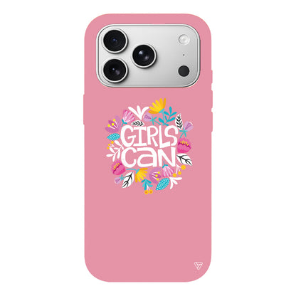 Girls Can Lansman Model İçi Kadife Silikon Telefon Kılıfı