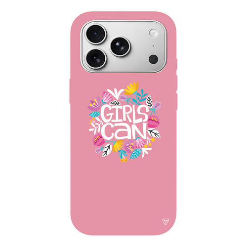 Girls Can Lansman Model İçi Kadife Silikon Telefon Kılıfı