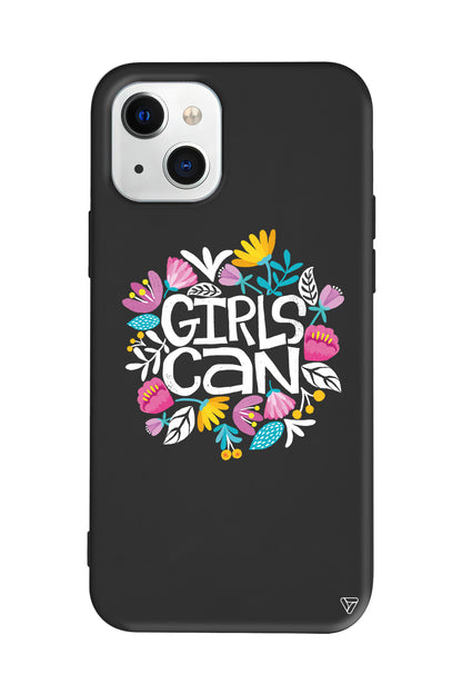 Girls Can Lansman Model İçi Kadife Silikon Telefon Kılıfı