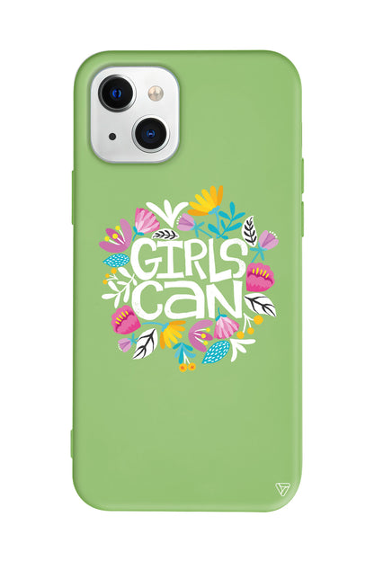 Girls Can Lansman Model İçi Kadife Silikon Telefon Kılıfı