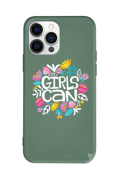 Girls Can Lansman Model İçi Kadife Silikon Telefon Kılıfı