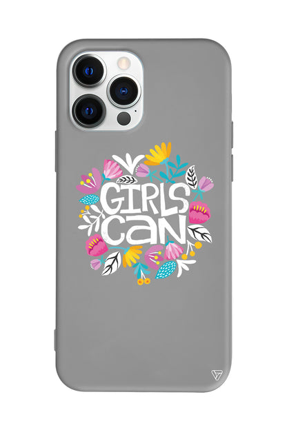 Girls Can Lansman Model İçi Kadife Silikon Telefon Kılıfı