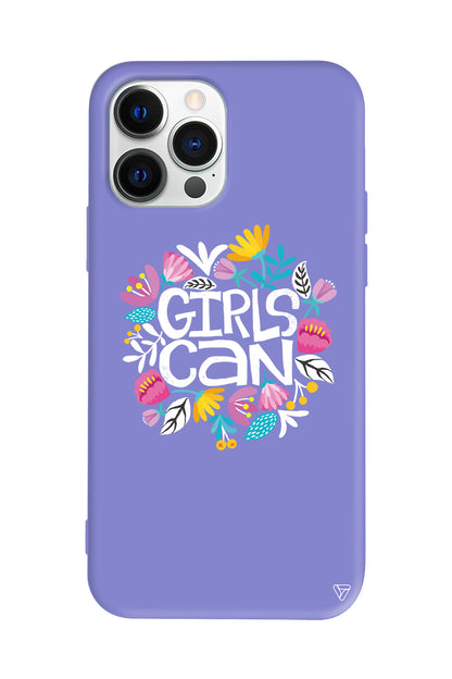 Girls Can Lansman Model İçi Kadife Silikon Telefon Kılıfı