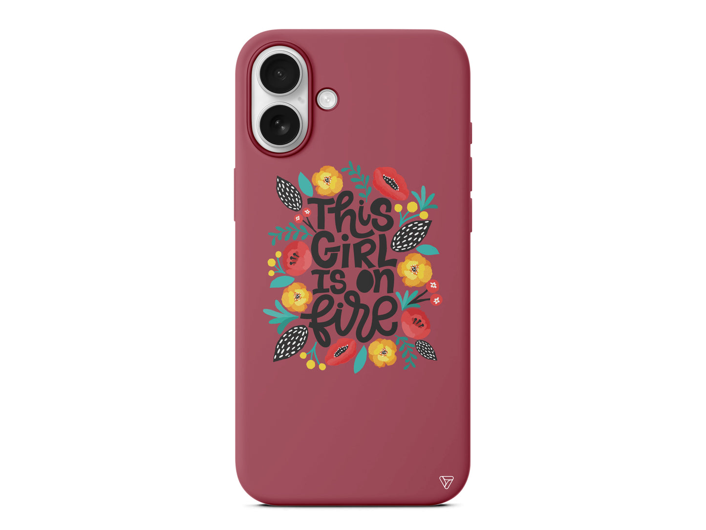 Girl is on Fire Lansman Model İçi Kadife Silikon Telefon Kılıfı – Plus Serisine Özel