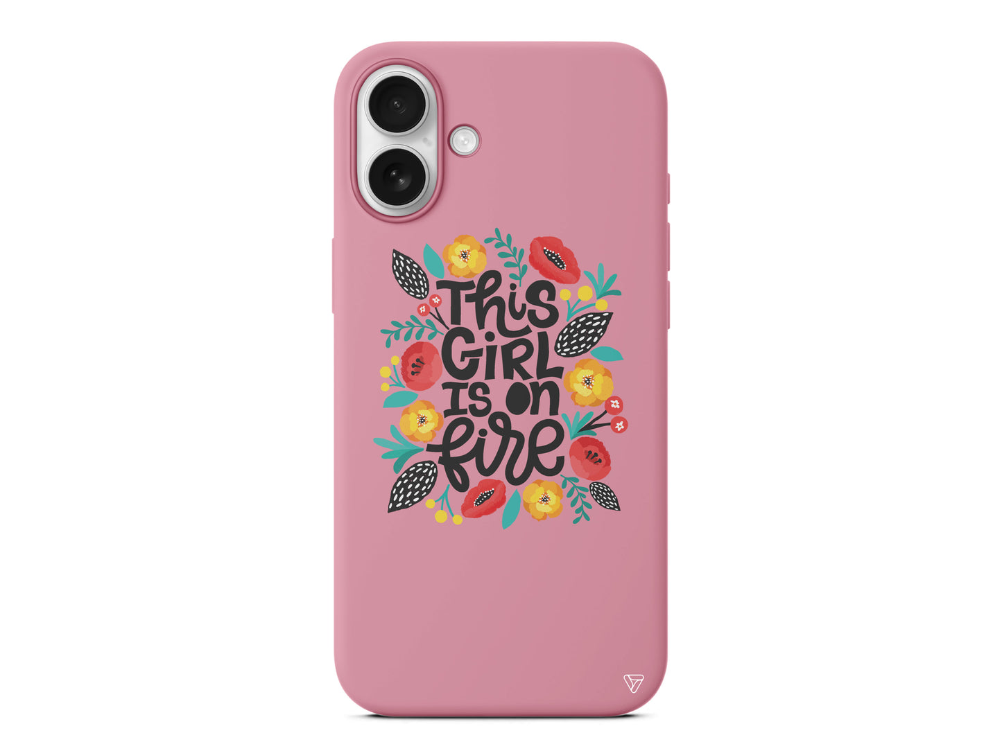 Girl is on Fire Lansman Model İçi Kadife Silikon Telefon Kılıfı – Plus Serisine Özel