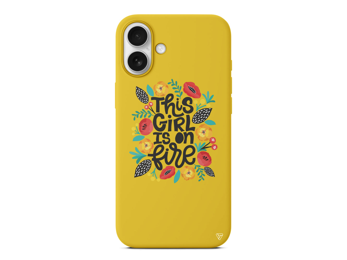 Girl is on Fire Lansman Model İçi Kadife Silikon Telefon Kılıfı – Plus Serisine Özel