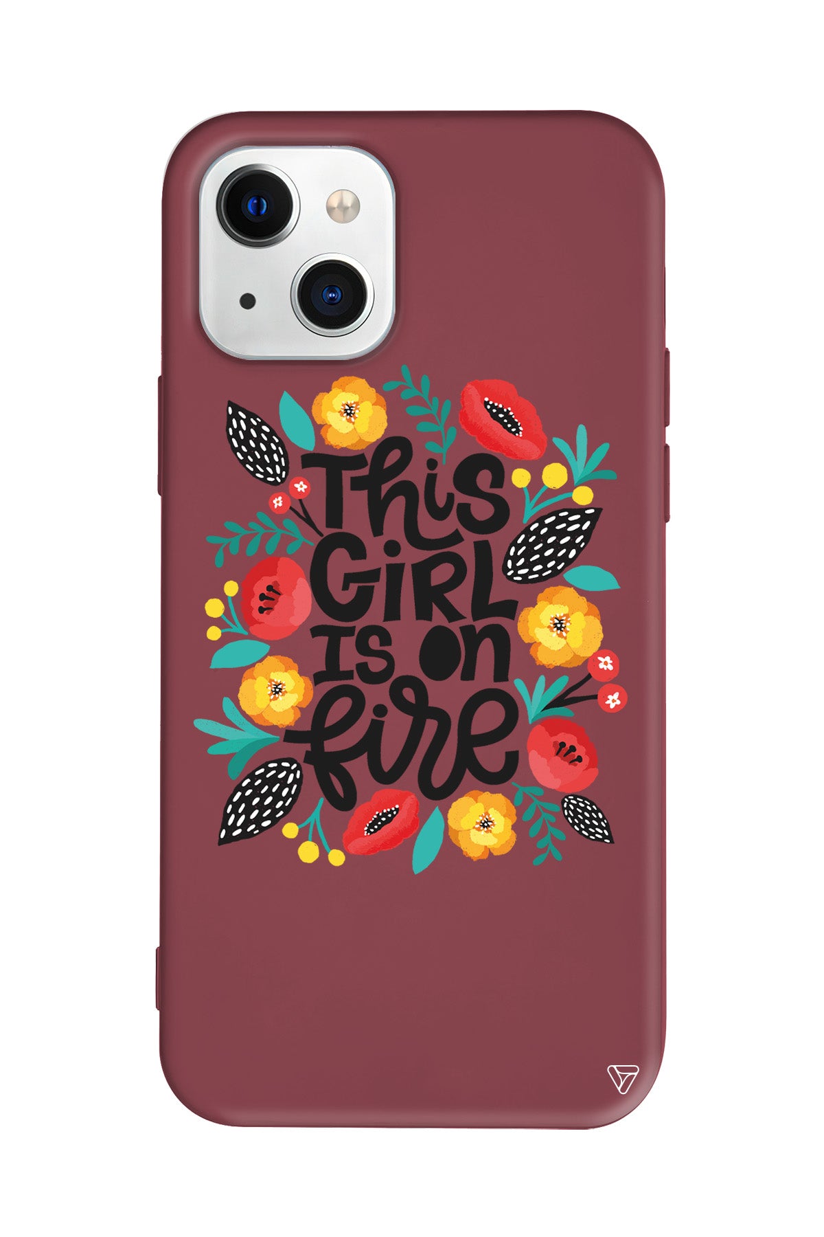 Girl is on Fire Lansman Model İçi Kadife Silikon Telefon Kılıfı – Plus Serisine Özel