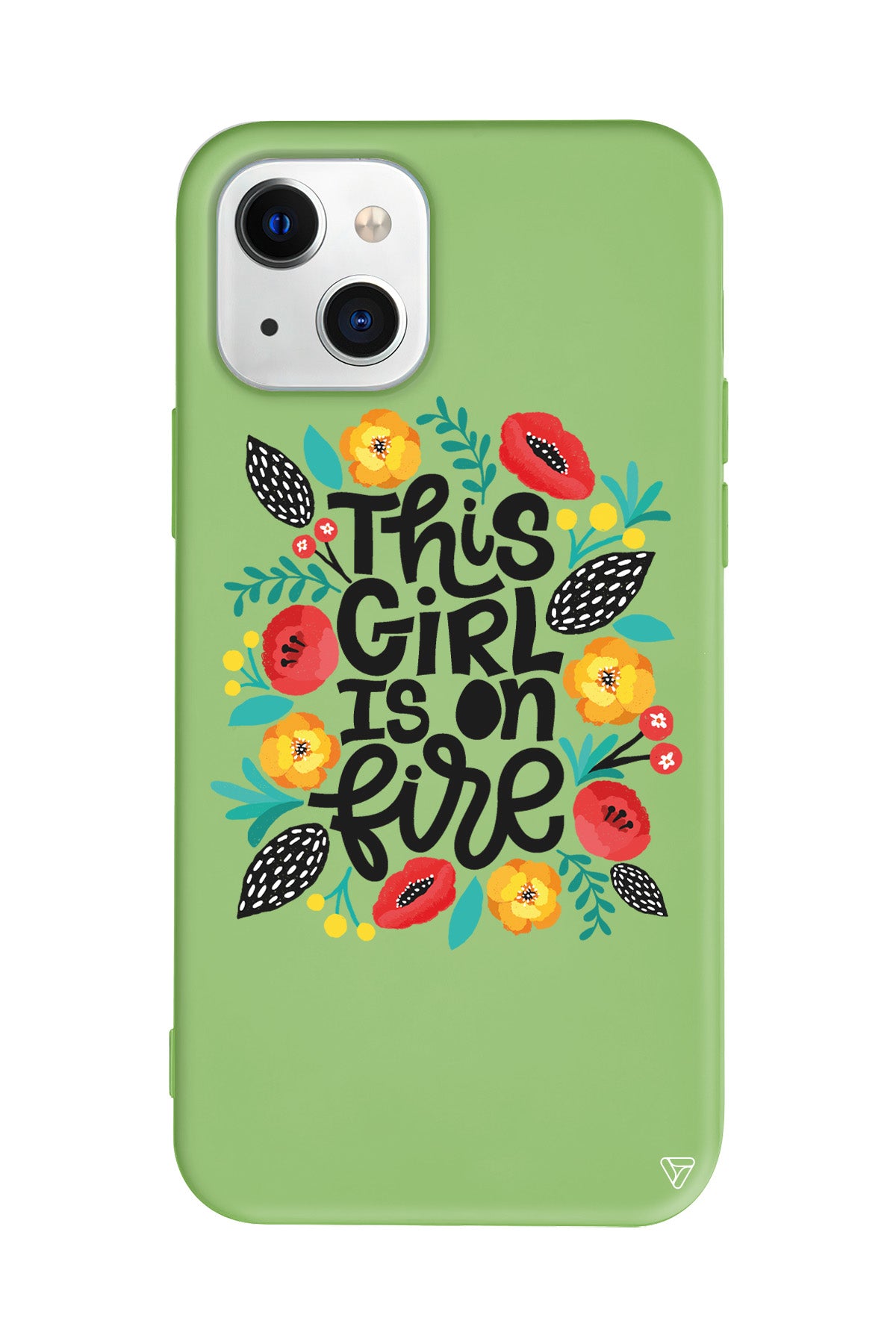 Girl is on Fire Lansman Model İçi Kadife Silikon Telefon Kılıfı – Plus Serisine Özel