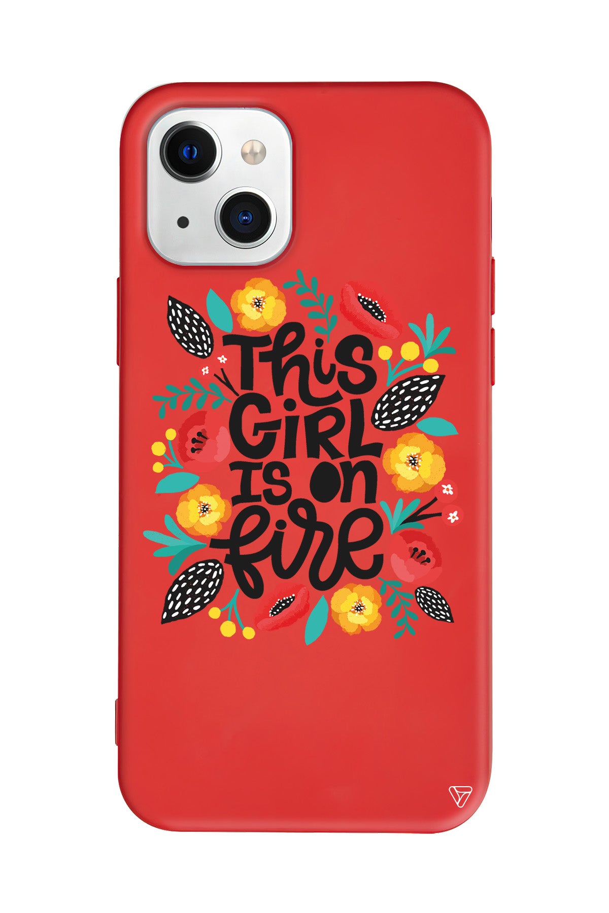 Girl is on Fire Lansman Model İçi Kadife Silikon Telefon Kılıfı – Plus Serisine Özel