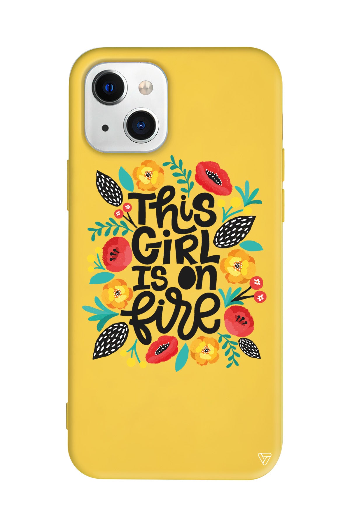 Girl is on Fire Lansman Model İçi Kadife Silikon Telefon Kılıfı – Plus Serisine Özel