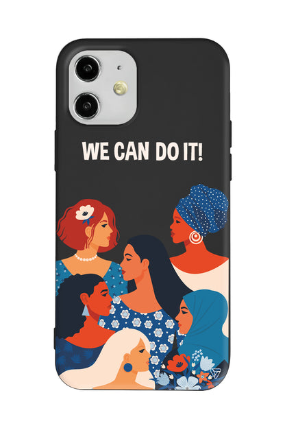 We Can Do It! 2 Lansman Model İçi Kadife Silikon Telefon Kılıfı