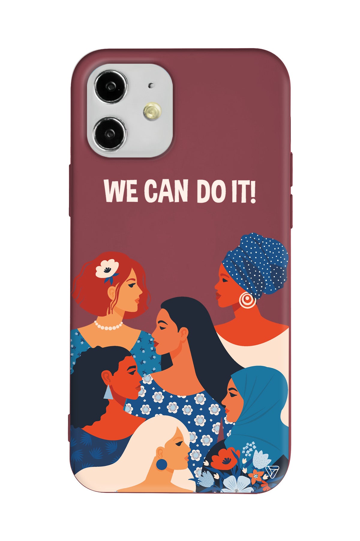 We Can Do It! 2 Lansman Model İçi Kadife Silikon Telefon Kılıfı