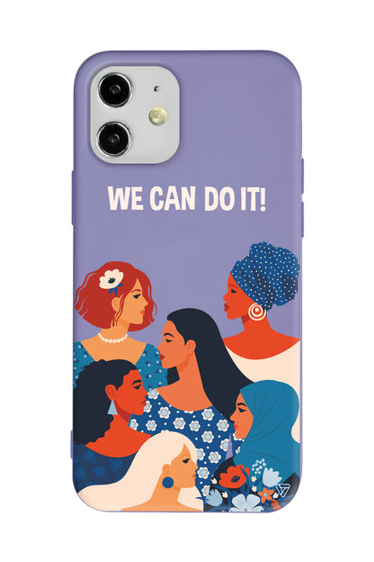 We Can Do It! 2 Lansman Model İçi Kadife Silikon Telefon Kılıfı