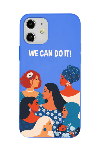 We Can Do It! 2 Lansman Model İçi Kadife Silikon Telefon Kılıfı