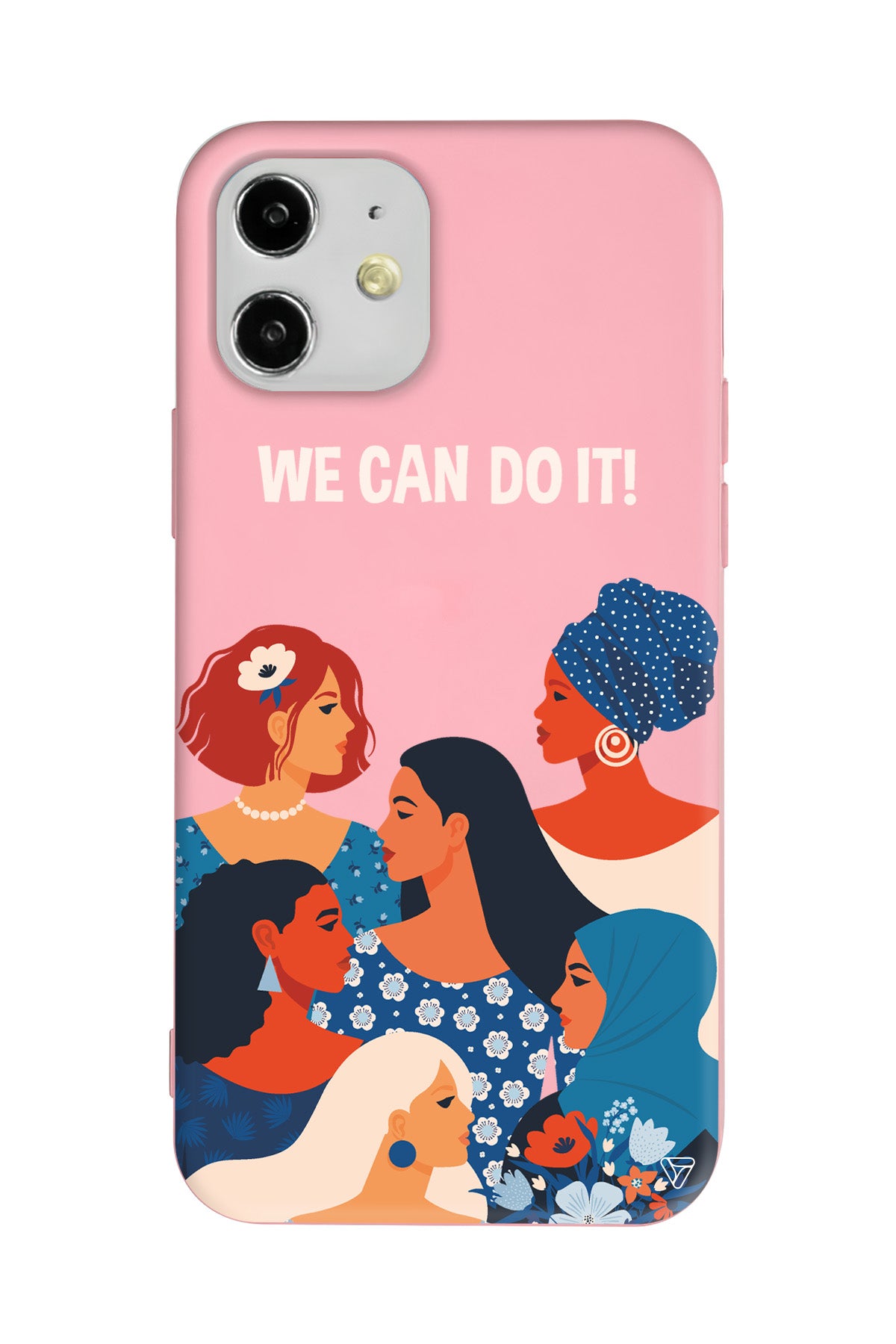 We Can Do It! 2 Lansman Model İçi Kadife Silikon Telefon Kılıfı