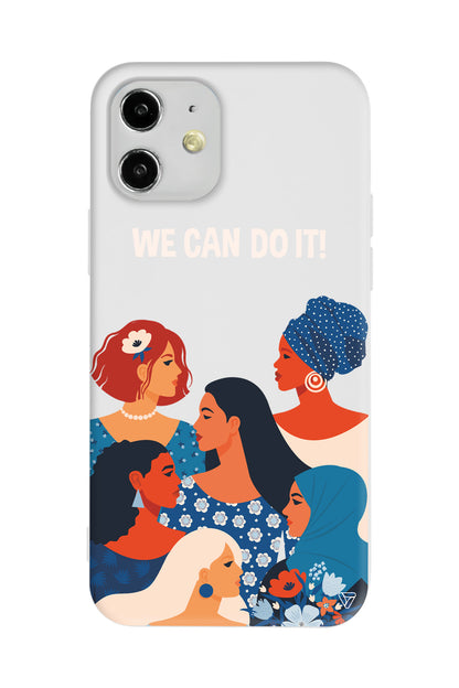 We Can Do It! 2 Lansman Model İçi Kadife Silikon Telefon Kılıfı