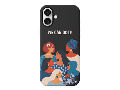 We Can Do It! 2 Lansman Model İçi Kadife Silikon Telefon Kılıfı – Plus Serisine Özel