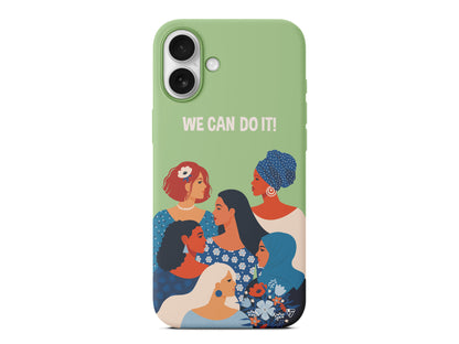 We Can Do It! 2 Lansman Model İçi Kadife Silikon Telefon Kılıfı – Plus Serisine Özel
