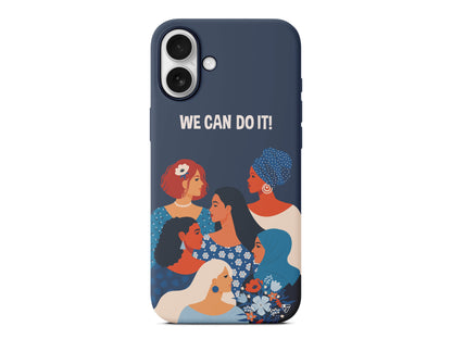 We Can Do It! 2 Lansman Model İçi Kadife Silikon Telefon Kılıfı – Plus Serisine Özel
