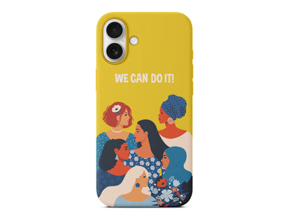 We Can Do It! 2 Lansman Model İçi Kadife Silikon Telefon Kılıfı