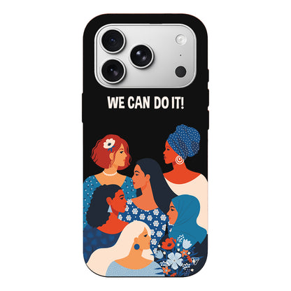 We Can Do It! 2 Lansman Model İçi Kadife Silikon Telefon Kılıfı