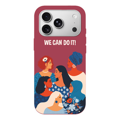 We Can Do It! 2 Lansman Model İçi Kadife Silikon Telefon Kılıfı