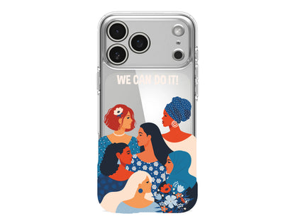 We Can Do It! 2 Lansman Model İçi Kadife Silikon Telefon Kılıfı