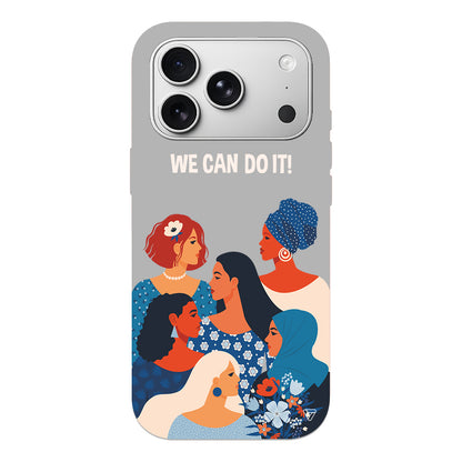 We Can Do It! 2 Lansman Model İçi Kadife Silikon Telefon Kılıfı
