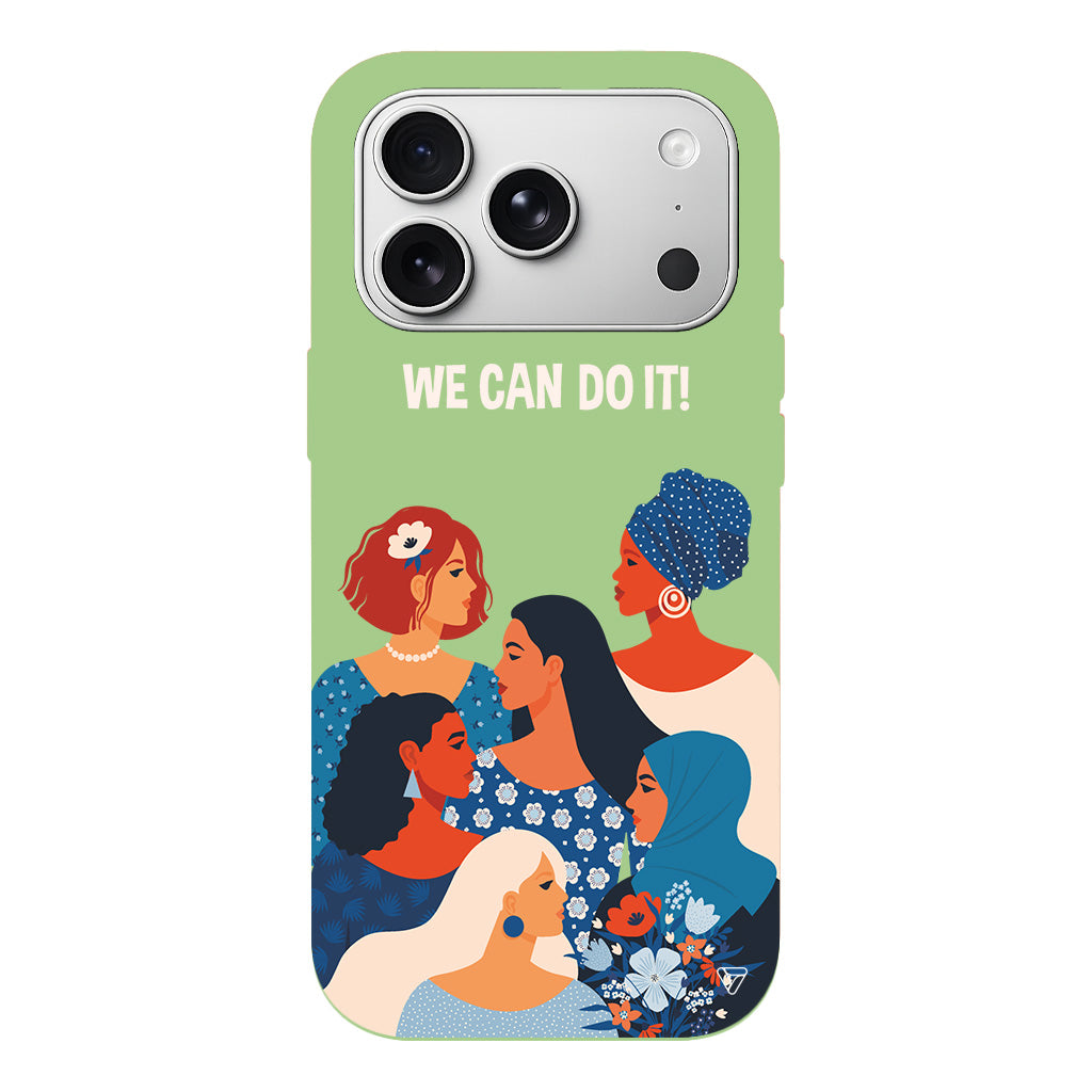 We Can Do It! 2 Lansman Model İçi Kadife Silikon Telefon Kılıfı