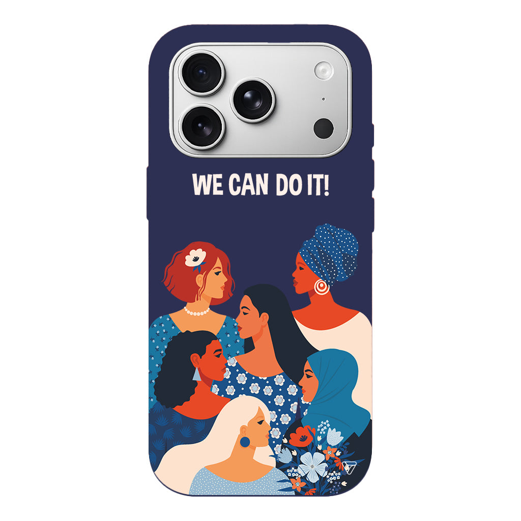 We Can Do It! 2 Lansman Model İçi Kadife Silikon Telefon Kılıfı