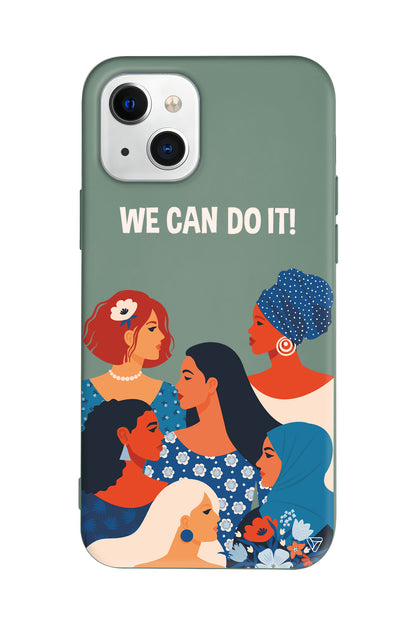 We Can Do It! 2 Lansman Model İçi Kadife Silikon Telefon Kılıfı