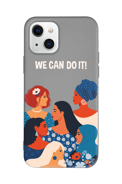 We Can Do It! 2 Lansman Model İçi Kadife Silikon Telefon Kılıfı