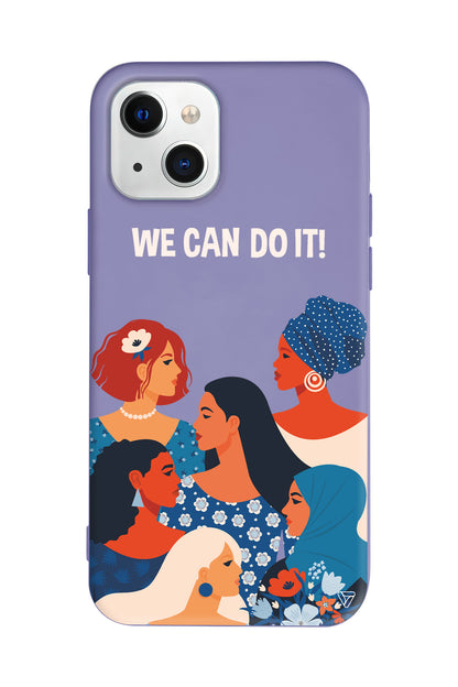 We Can Do It! 2 Lansman Model İçi Kadife Silikon Telefon Kılıfı
