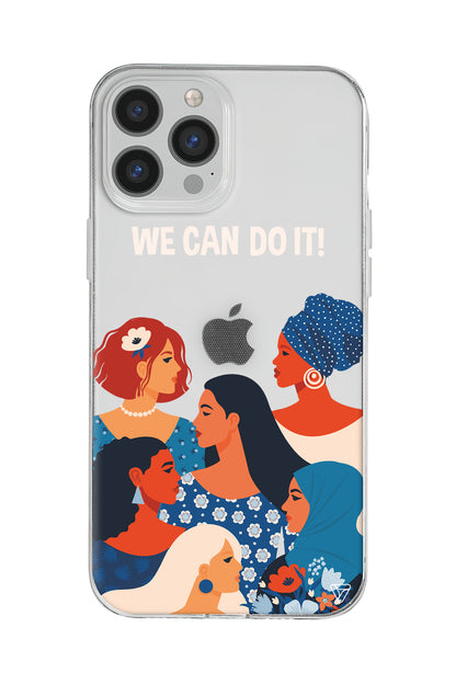 We Can Do It! 2 Lansman Model İçi Kadife Silikon Telefon Kılıfı