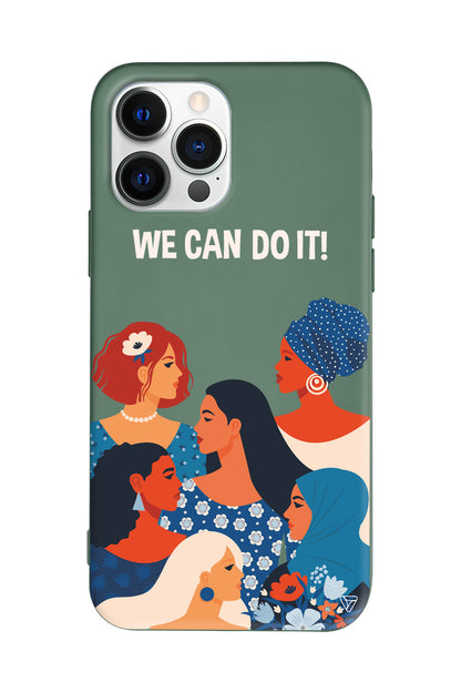 We Can Do It! 2 Lansman Model İçi Kadife Silikon Telefon Kılıfı