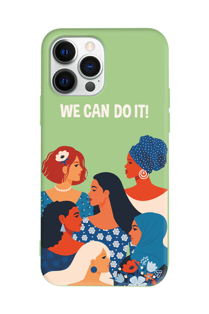 We Can Do It! 2 Lansman Model İçi Kadife Silikon Telefon Kılıfı