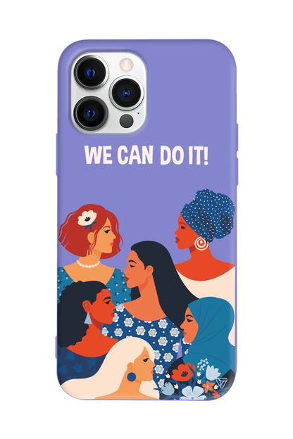 We Can Do It! 2 Lansman Model İçi Kadife Silikon Telefon Kılıfı