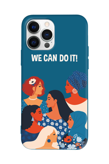 We Can Do It! 2 Lansman Model İçi Kadife Silikon Telefon Kılıfı