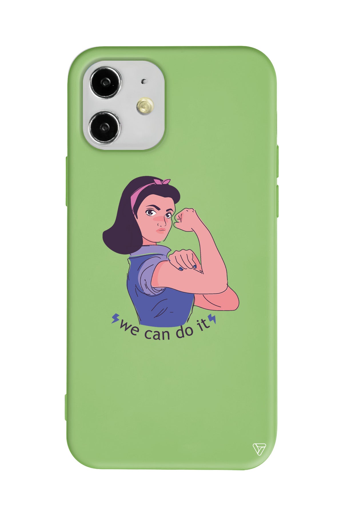 We Can Do It! 3 Lansman Model İçi Kadife Silikon Telefon Kılıfı