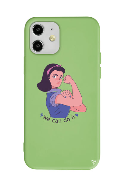 We Can Do It! 3 Lansman Model İçi Kadife Silikon Telefon Kılıfı