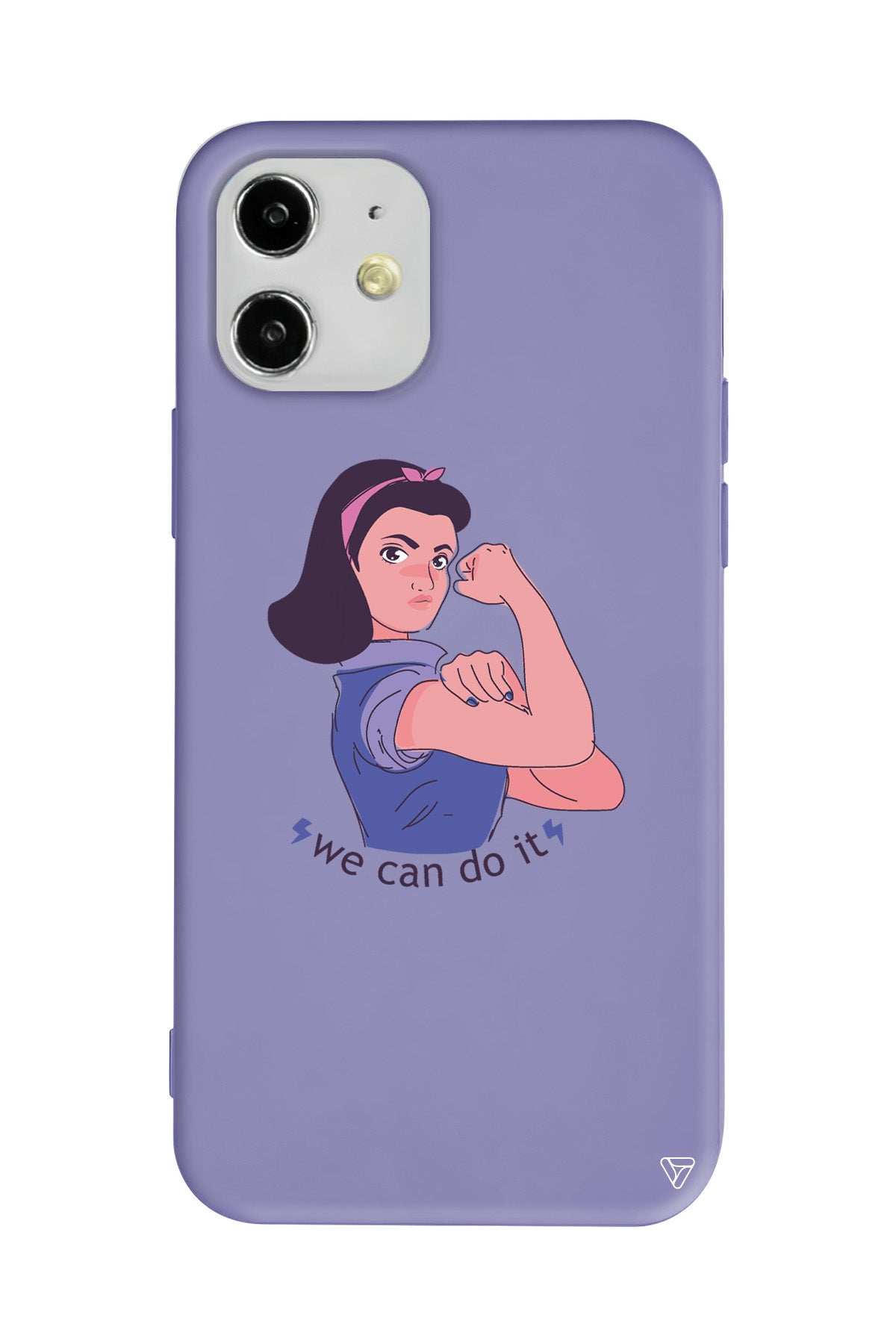 We Can Do It! 3 Lansman Model İçi Kadife Silikon Telefon Kılıfı