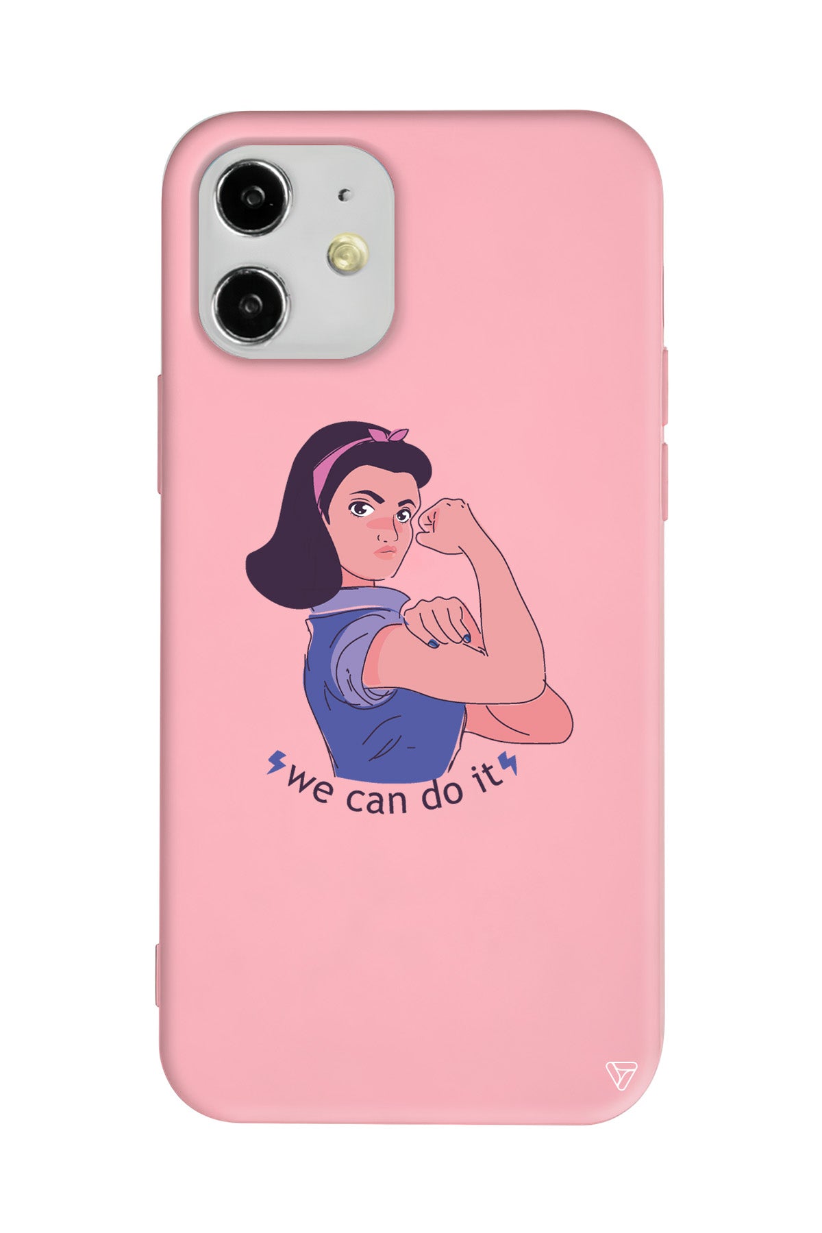 We Can Do It! 3 Lansman Model İçi Kadife Silikon Telefon Kılıfı