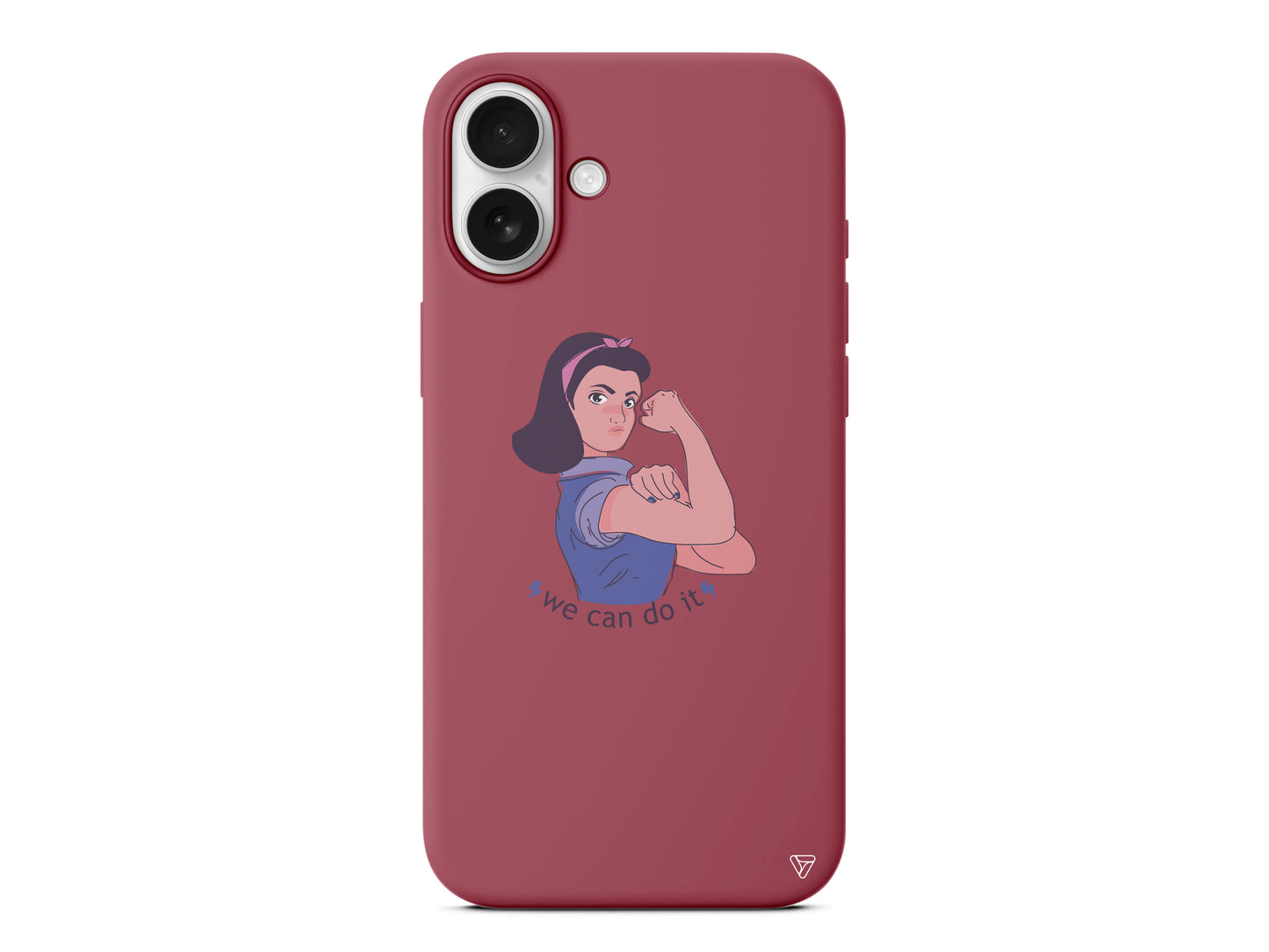 We Can Do It! 3 Lansman Model İçi Kadife Silikon Telefon Kılıfı