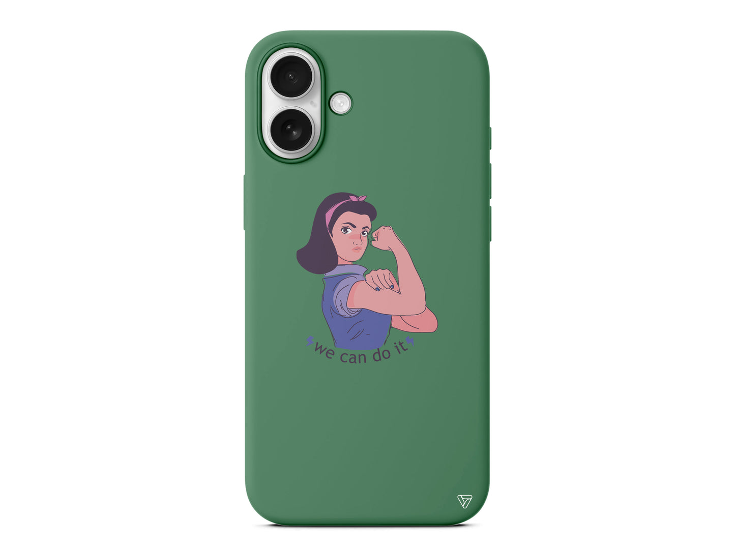 We Can Do It! 3 Lansman Model İçi Kadife Silikon Telefon Kılıfı