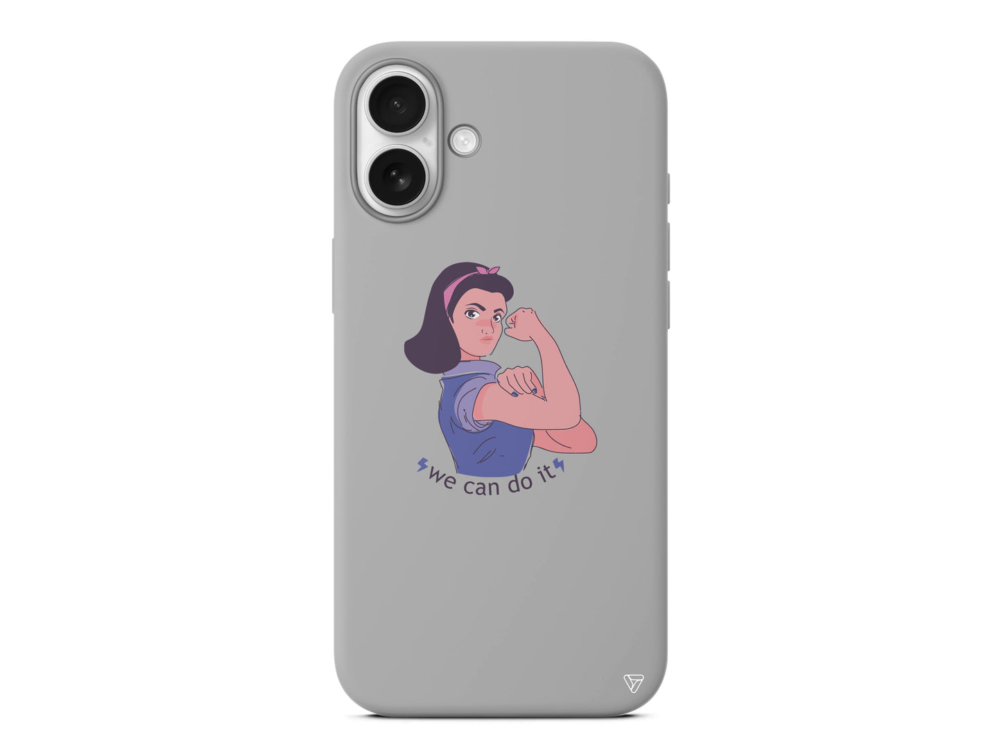 We Can Do It! 3 Lansman Model İçi Kadife Silikon Telefon Kılıfı – Plus Serisine Özel