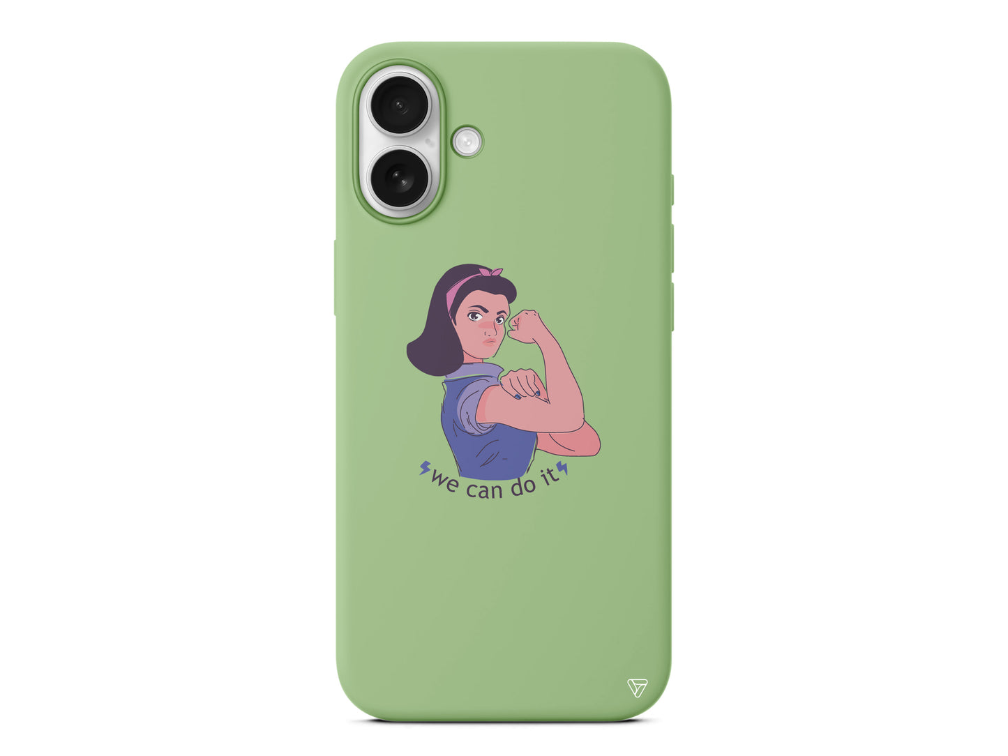 We Can Do It! 3 Lansman Model İçi Kadife Silikon Telefon Kılıfı