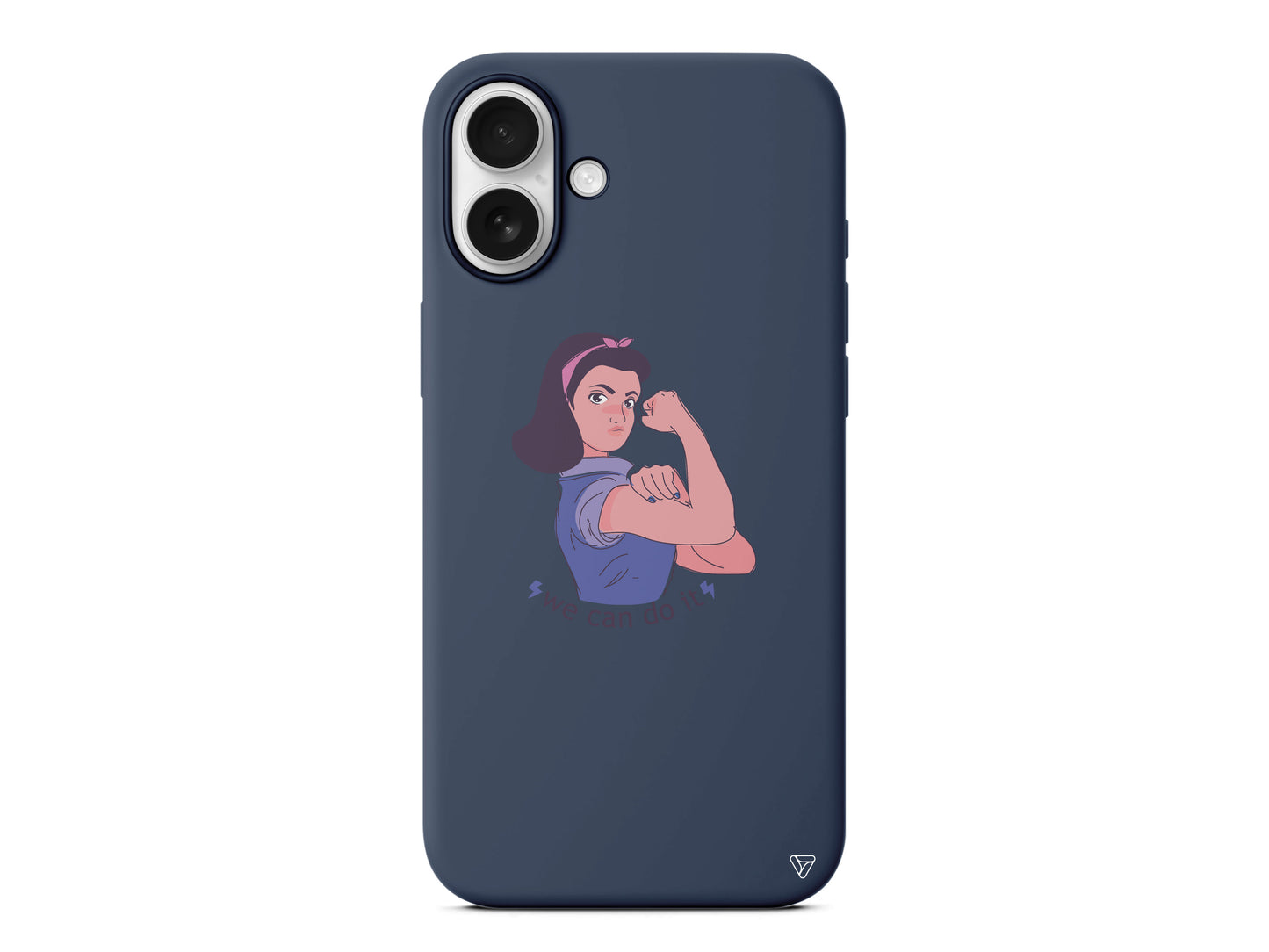 We Can Do It! 3 Lansman Model İçi Kadife Silikon Telefon Kılıfı