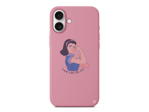 We Can Do It! 3 Lansman Model İçi Kadife Silikon Telefon Kılıfı – Plus Serisine Özel